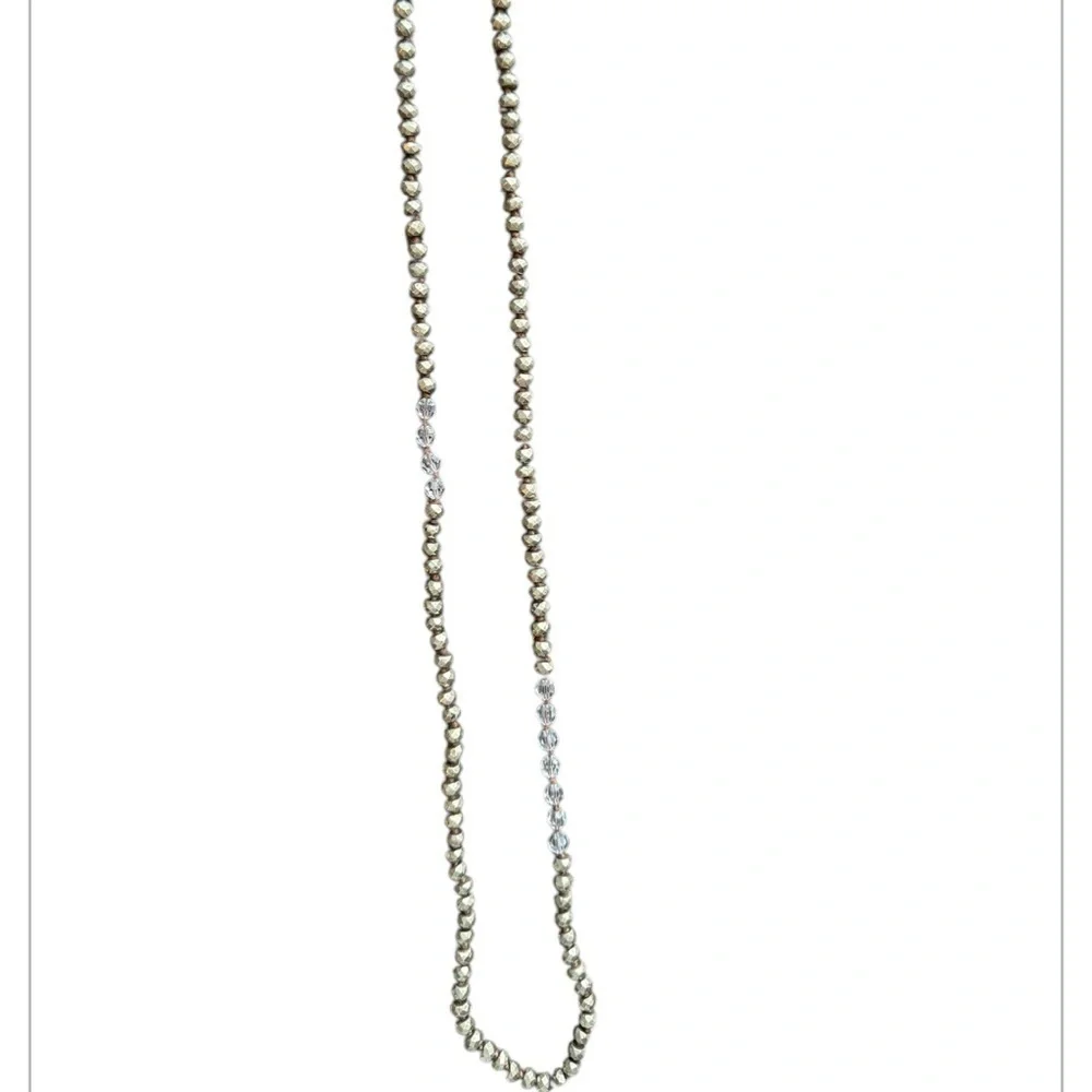 CHAN LUU Elegant SLATE and Gold Chain Necklace - Picture 5 of 11